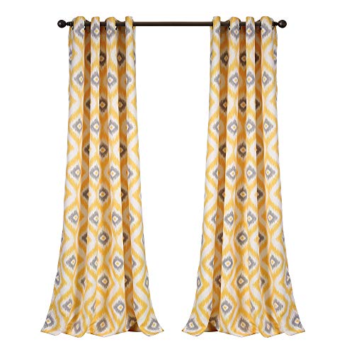 Lush Decor Room Darkening Window Curtain Panel Set, 0, Yellow/Gray, 2 Count | The Storepaperoomates Retail Market - Fast Affordable Shopping