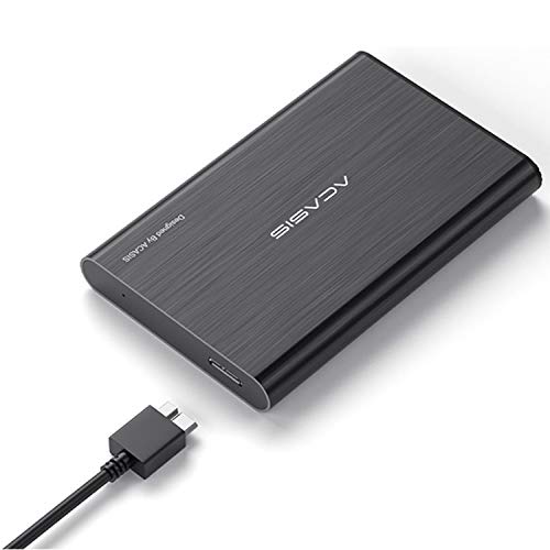 Acasis 80GB Ultra Slim Portable External Hard Drive USB3.0 Hard Disk 2.5″ HDD Storage Devices Compatible for Desktop,Laptop,PS4,Mac,TV,Xbox one(Black)