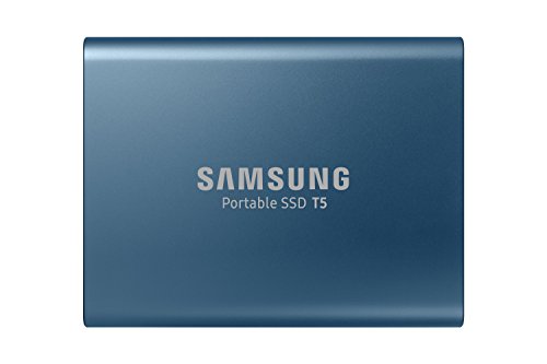 SAMSUNG T5 500GB USB 3.1 Pocket Size Portable External SSD (Blue)