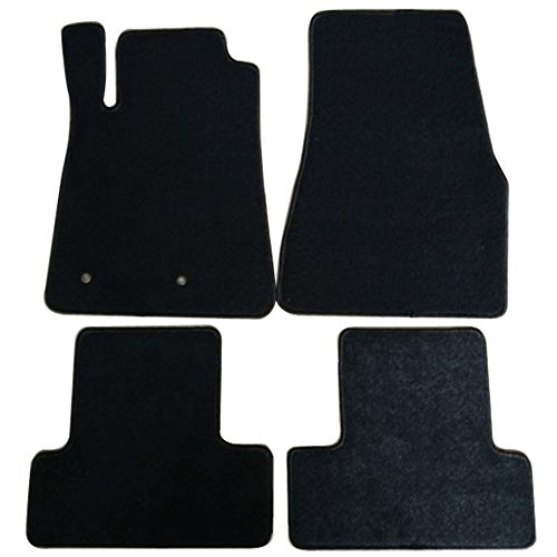 Floor Mats Compatible With 2005-2009 FORD MUSTANG, Nylon BlackFront Rear Carpet by IKON MOTORSPORTS, 2006 2007 2008