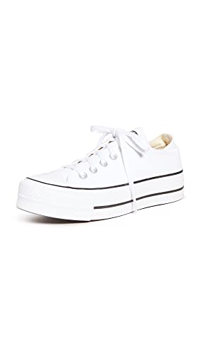 Converse Women’s Chuck Taylor All Star Lift Sneakers, White/Black/White, 8 Medium US