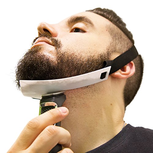 Aberlite FlexShaper – Beard Shaper Neckline Guide – Hands-Free & Flexible – The Ultimate Neckline Beard Shaping Template – Beard Trimmer Tool – Lineup Stencil Kit beard liner tool outliner (White)