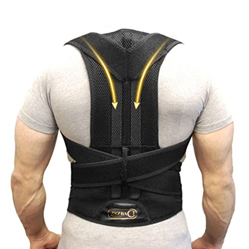 Back Support Belts Posture Corrector Back Brace Improves Posture and Provides For Lower and Upper Back Pain Men and Women (L)