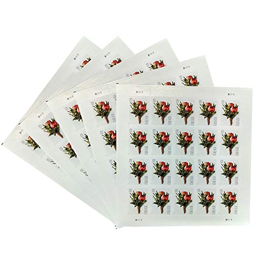 Celebration Boutonniere USPS Forever Stamps Sheet of 20 – New Stamp Issued 2017 (Pack of 5 Sheets)