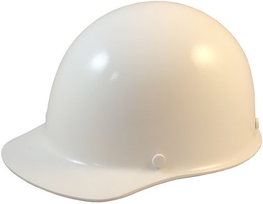MSA Skullguard Cap Style Jumbo Size Hard Hat with Fas-Trac 3 Ratchet Suspension Custom White Color