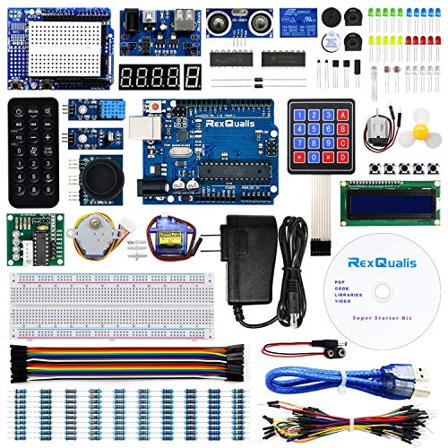 REXQualis Super Starter Kit based on Arduino UNO R3 with Tutorial and Controller Board Compatible with Arduino IDE
