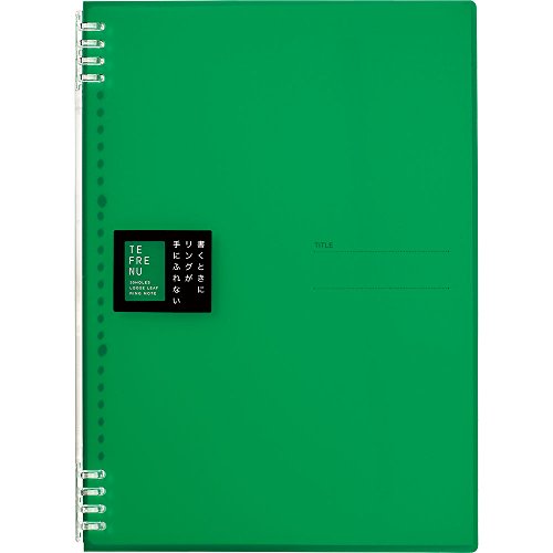 Kingjim 9856TTE TEFRENU Ring Notebook, A4, Green
