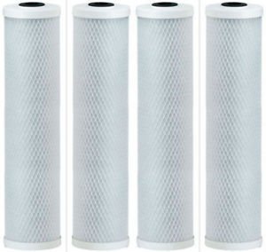 CFS – 4 Pack Carbon Block Water Filter Cartridges Compatible with CB-25-1005 Models – Remove Bad Taste & Odor – Whole House Replacement Water Filter Cartridge, 5 Micron, White
