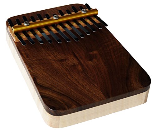 Zither Heaven Artisan Curly Maple 12 NoteThumb Piano with Black Walnut top made in the USA