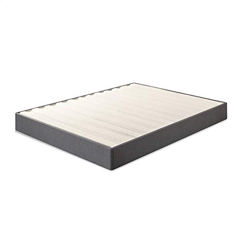 ZINUS Upholstered Metal and Wood Box Spring / 7.5 Inch Mattress Foundation / Easy Assembly / Fabric Paneled Design, Queen