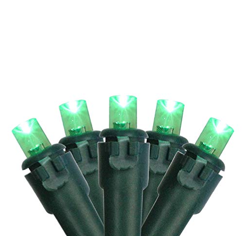 4′ x 6′ Green LED Wide Angle Christmas Net Lights – Green Wire