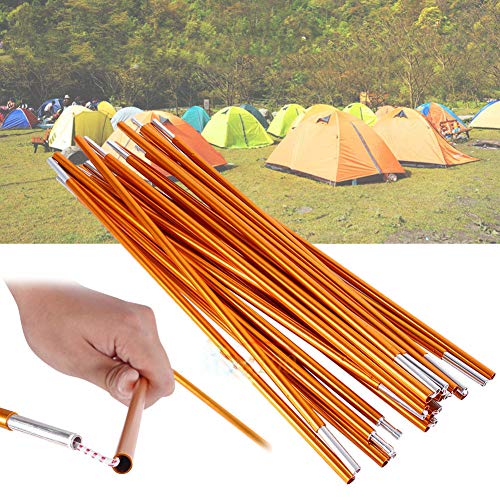 Tent Pole Replacement, 2pcs Outdoor Backpacking Aluminium Alloy Tent Pole Support Bar, Pole Tent Accessories for Hiking Camping Shelters Awnings, Including 2 Rods Separated into 11 Segments(159in)