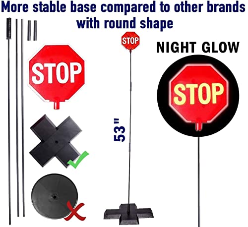 LED Stop Sign Parking Assistant for Garage with Flashing Signal | The Storepaperoomates Retail Market - Fast Affordable Shopping