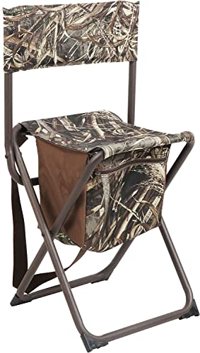 PORTAL Fishing Chair Folding Seat Stool, Lightweight Backrest Stool Hunting Fishing Chair with Storage Pocket for Camping, Hiking, Beach, Picnic, Support Up to 225 lbs