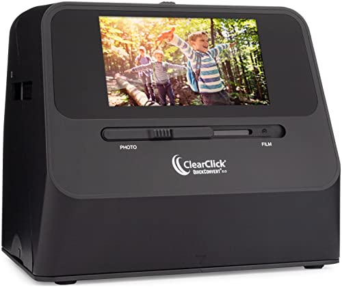 ClearClick QuickConvert 2.0 Photo, Slide, and Negative Scanner – Scan 4×6 Photos & 35mm, 110, 126 Film – No Computer Required – 22 MegaPixels