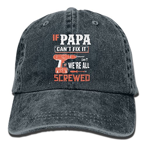IF PAPA Can’t Fix It We’re All Screwed Baseball Hat Men and Women Summer Sun Hat Travel Sunscreen Cap Fishing Outdoors Navy