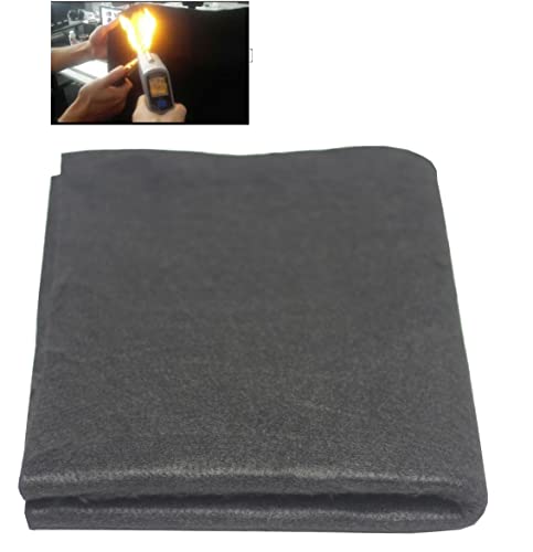HANSWAY High Temp 18″ X 24″ X 1/8″ Carbon Fiber Welding Blanket Protect Work Area from Sparks & Splatte (18 x 24 inches)