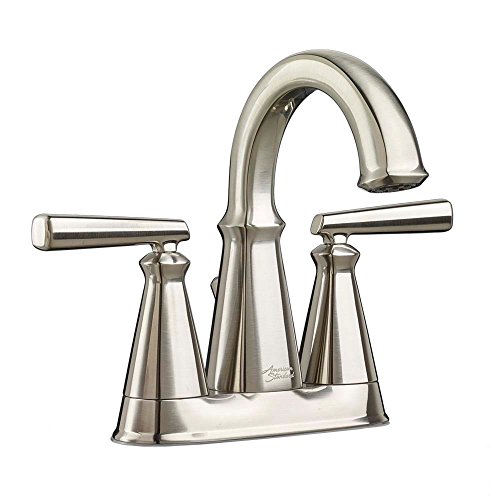 American Standard 7018201.295 Edgemere 4-Inch Centerset 2-Handle Bathroom Faucet, Brass, Brushed Nickel