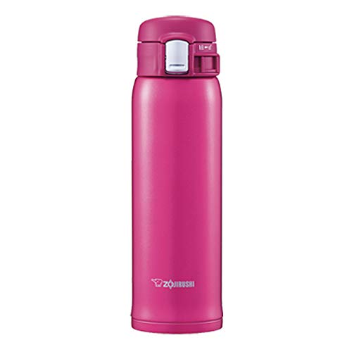 Zojirushi SM-SD48-PV Water Bottle, Stainless Steel, Mug, Direct Drinking, Lightweight, Cold and Heat Retention, One-Touch Open Type, Lightweight, Compact, 16.2 fl oz (480 ml), Deep Cherry