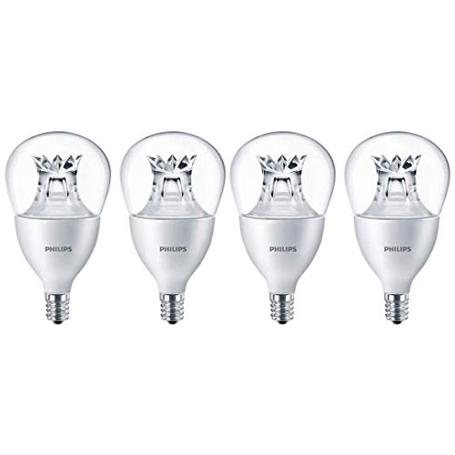 Philips LED Dimmable A15 Soft White Light Bulb with Warm Glow Effect 450-Lumen, 2700-2200-Kelvin, 5.5-Watt (40-Watt Equivalent), E12 Base, Clear, 4-Pack