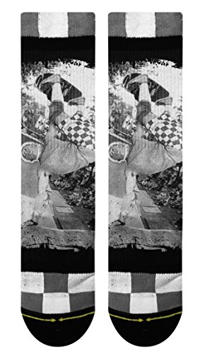 MERGE4 Mofo Frontside Invert Black White Skateboarding Unisex Photography Crew Sock