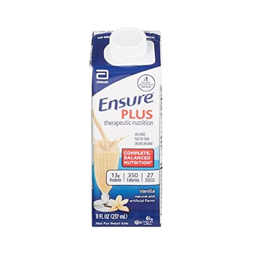 Ensure Plus Vanilla, 8 Ounce Recloseable Carton, Abbott 64905 – 10.6 Ounce (Pack of 10)