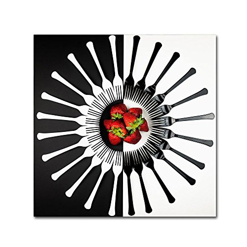 Strawberry Designs by Mike Melnotte, 24×24-Inch Canvas Wall Art