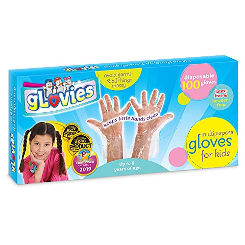 gLovies – My Mom Knows Best – 100 gLovies – Multipurpose Latex-Free Disposable Gloves for Kids – 100 Count – Kindergarten to 3rd Grade