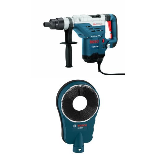 BOSCH 11265EVS 1-5/8 Spline Combination Hammer with HDC250 SDS-Max Hammer Dust Collection Attachment