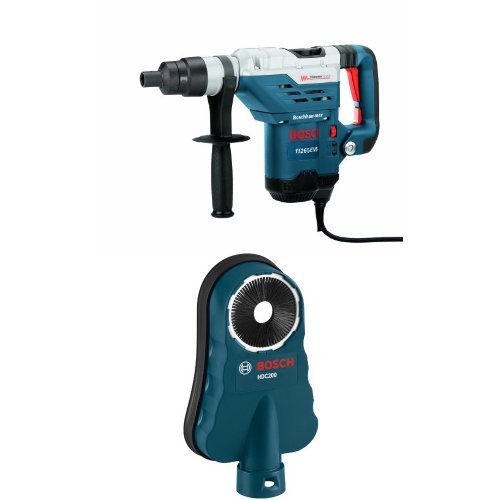 BOSCH 11265EVS 1-5/8 Spline Combination Hammer with SDS-Max HDC200 Dust Collection Attachment
