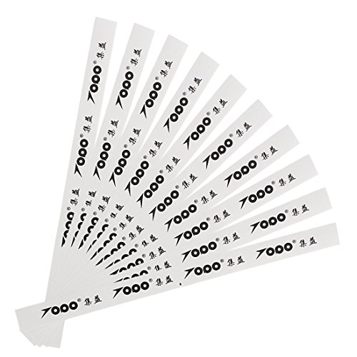 Andux 10pcs/Set Badminton Racket Head Protectors Table Tennis Racquet Guard Tape Pack of 10 PTBHT-01 (White)