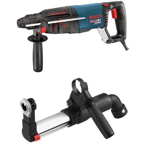 Bosch 11255VSR SDS-plus BULLDOG Xtreme Rotary Hammer with HDC100 SDS-Plus Dust Collection Attachment