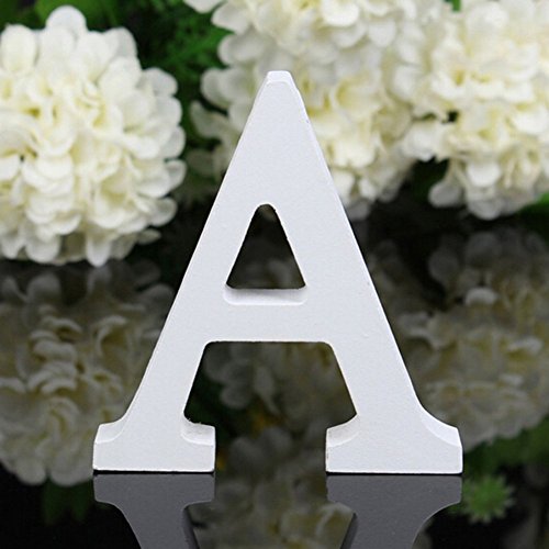 Totoo Decorative Wood Letters, Hanging Wall 26 Letters Wooden Alphabet Wall Letter for Children Baby Name Girls Bedroom Wedding Brithday Party Home Decor-Letters (A)