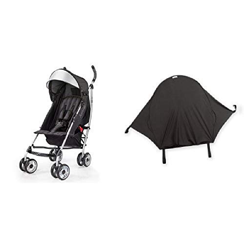 Summer Infant 3Dlite Convenience Stroller, Black & Summer Infant Rayshade Stroller Cover
