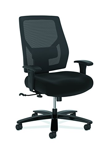 HON Crio High-Back Big and Tall Chair – Fabric Mesh Back Computer Chair for Office Desk, in Black (HVL581)