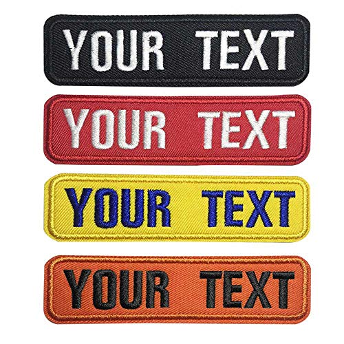 Custom Name Patch 2 Pieces,Personalized Military Tactical Tag Embroidery for Multiple Clothing Bags Vest Jackets Work Shirts