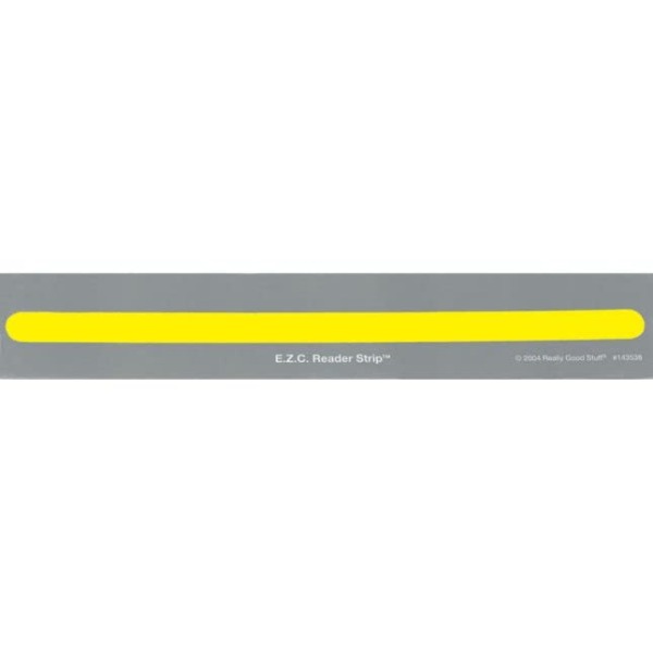 Really Good Stuff E.Z.C. Reader Strips, Available in 3 Colors (Set of 30) – 1¼” by 7” – Strengthen Visual Tracking Skills – Transparent Edge Acts as a Movable Highlighter – Block Reading Distractions