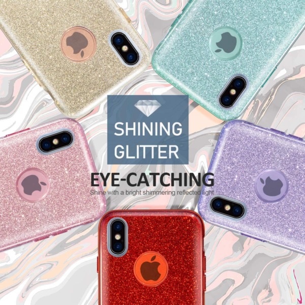 MATEPROX iPhone Xs case,iPhone X Glitter Bling Sparkle Cute Girls Women Protective Case for iPhone Xs/X 5.8″-Gold