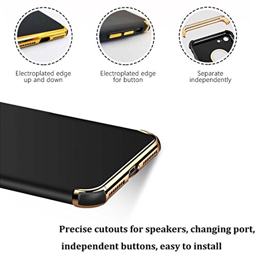 iPhone 7 Plus Case, Ultra Slim Flexible iPhone 7 Plus Matte Case, Styles 3 in 1 Electroplated Shockproof Luxury Cover Case for iPhone 7 Plus (Black) | The Storepaperoomates Retail Market - Fast Affordable Shopping
