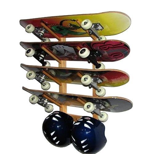 212 Main Wooden Angle Skateboard Display Rack (Holds 4 Skateboards)