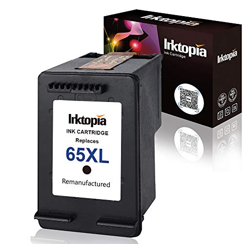 Inktopia Remanufactured Replacement for HP 65 65XL N9K04AN Ink Cartridges Updated Chip High Yield Work with HP Envy 5055 5052 5058 Deskjet 3755 2652 2655 3752 3730 3720 3721 3722 Printer 1 Black