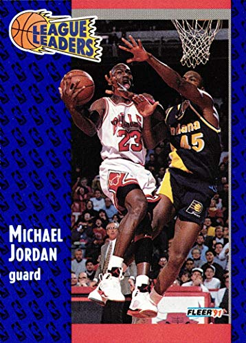 1991-92 Fleer #220 Michael Jordan Basketball Card – League Leaders