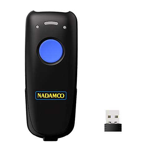 NADAMOO Wireless Barcode Scanner Compatible with Bluetooth Function, 2.4G Wireless & Wired 3-in-1 Bar Code Scanner Portable USB CCD Reader, Work with Tablet iPhone iPad Android Windows Mac OS