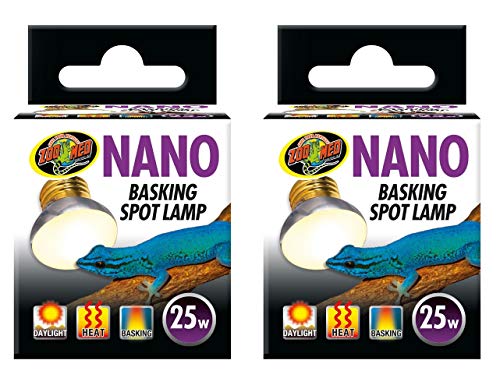 (2 Pack) Zoo Med Labs 25W Nano Basking Spot Lamp