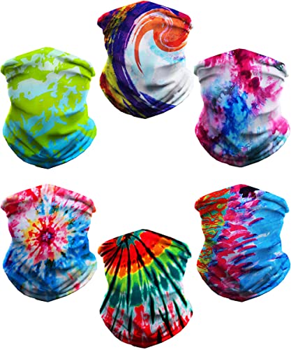 WONBURY Headwear, Bandana, Neck Gaiter Head Wrap Headband Balaclava Magic Scarf(Tie Dye)