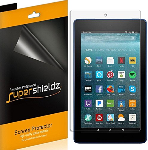 Supershieldz (3 Pack) Designed for Fire 7 Tablet 7-inch Screen Protector, (9th/7th Generation Only, 2019/2017 release), High Definition Clear Shield (PET)