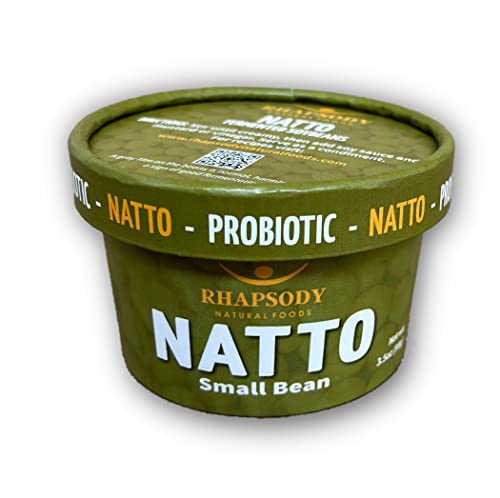 SMALL BEAN ORGANIC NATTO, Made in Vermont – Probiotic Fermented Certified Organic Soy Beans, 3.5 oz – Case of 12