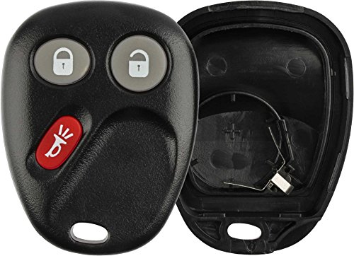 KeylessOption Keyless Entry Remote Key Fob Case Shell Button Pad Outer Cover Repair For 15008008, 15008009