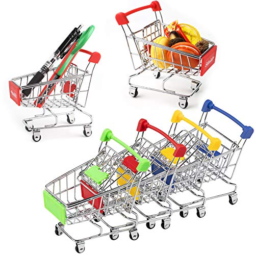 Mini Supermarket Handcart, Shopping Cart Shopping Utility Cart Mode Desk Storage Toy Holder Desk Accessory, Color Random | The Storepaperoomates Retail Market - Fast Affordable Shopping
