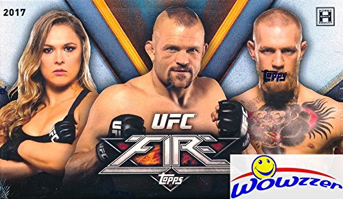 2017 Topps UFC FIRE EXCLUSIVE Factory Sealed HOBBY BOX with AUTOGRAPH! Look for Cards,Inserts and Autographs of Ronda Rousey, Conor McGregor, Garbrandt, Liddell, Silva, Nunes & Many More!  WOWZZER!